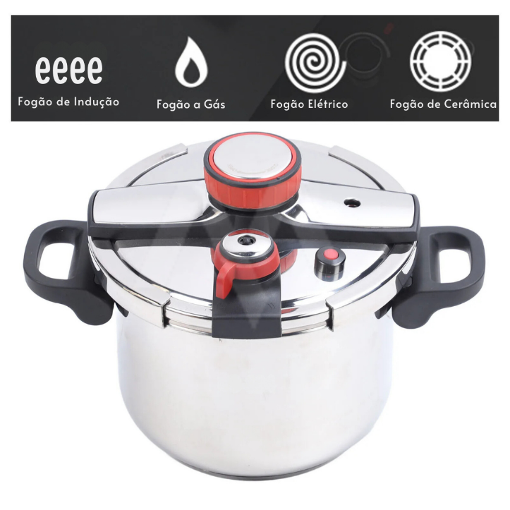 Panela De Pressão Aço Inoxidável - À Prova De Explosão (OFERTA LIMITADA)